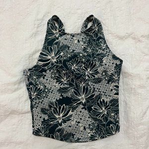 Abercrombie flower tank crop top - XS